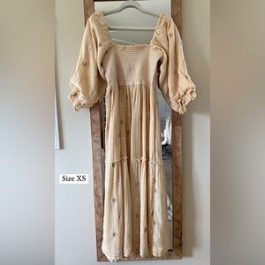 Free People Dahlia Embroidered Maxi